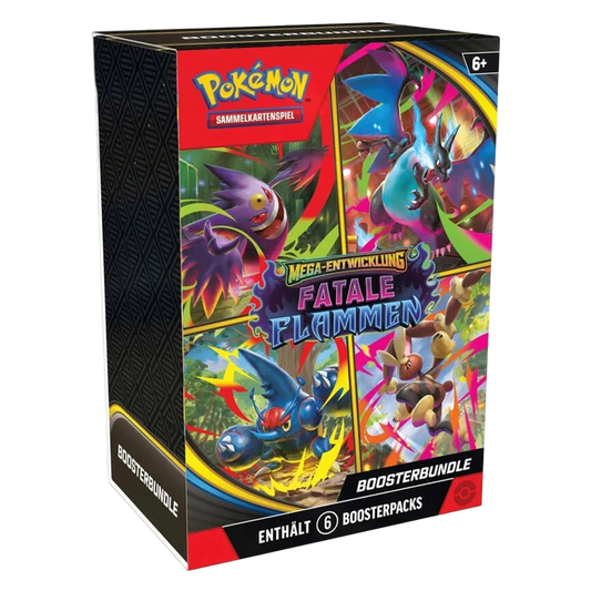 Pokémon Mega-Entwicklung Fatale Flammen – Boosterbundle (6x Boosters)