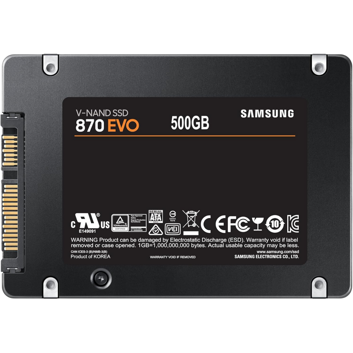 Samsung 870 EVO 500GB 2.5" SSD (MZ-77E500B/EU)