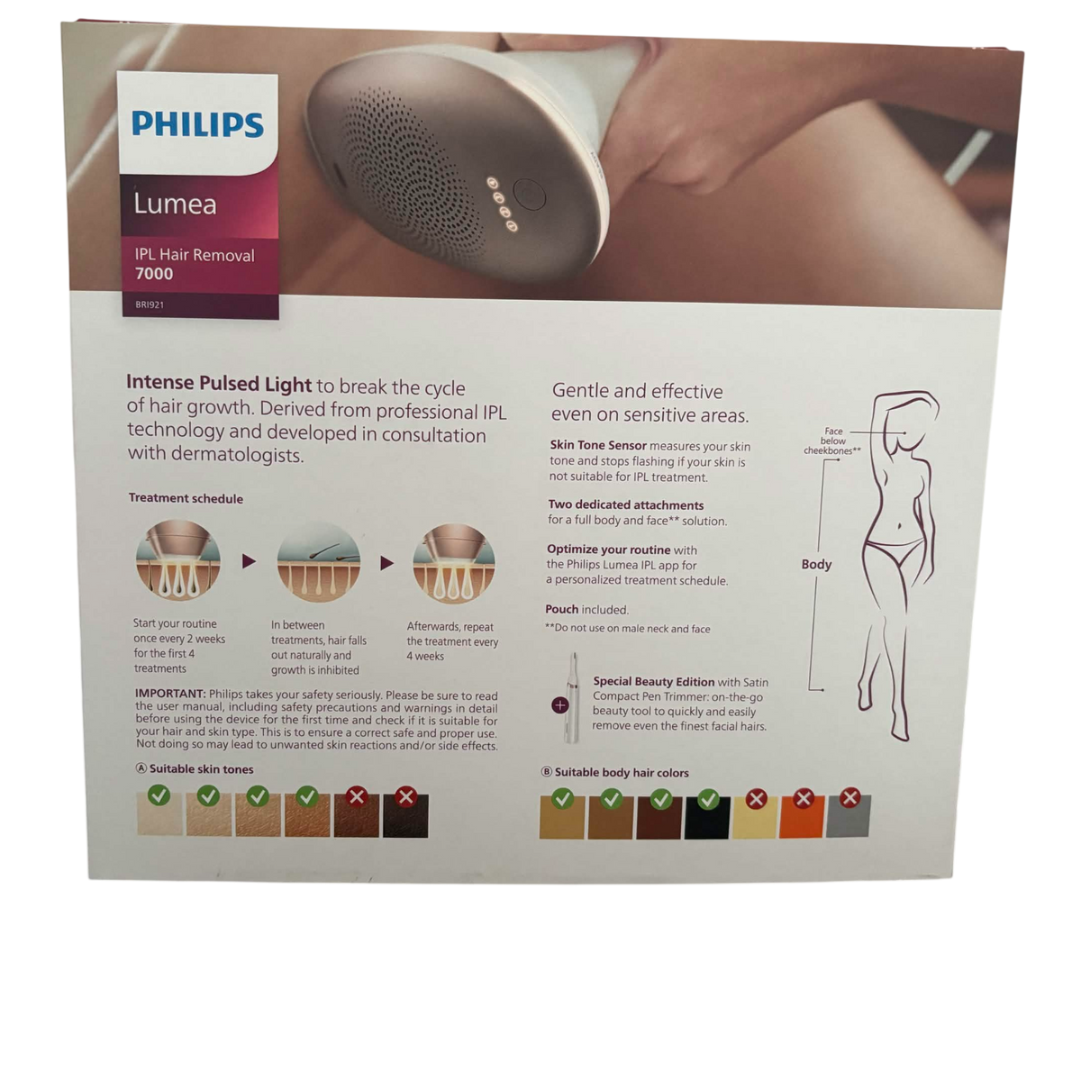 Philips Lumea IPL 7000 Series BRI921/00 Haarentfernungsgerät