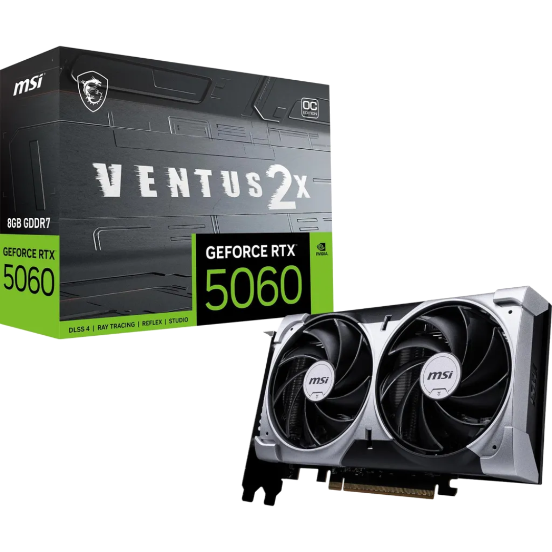 MSI GeForce RTX 5060 8G VENTUS 2X OC Grafikkarte Silber