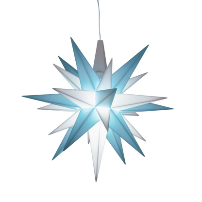 Herrnhuter Sterne Adventskalender 2026 türkis/weiß