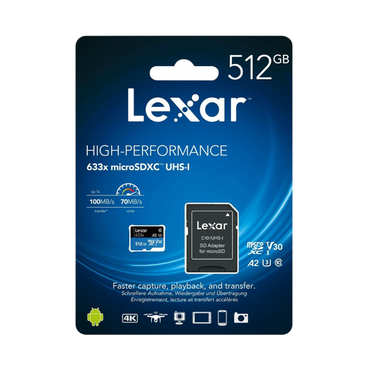 Lexar High-Performance 633x microSDXC UHS-I 512 GB (LSDMI512BB633A)