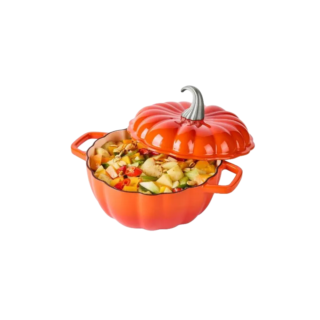 SILVERCREST® Premium Gusseisentopf »Kürbis« Ø 24 cm 3,12 l (Orange)