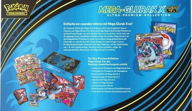 Pokemon Mega Glurak x Ultra Ex Premium Kollektion Fatale Flammen